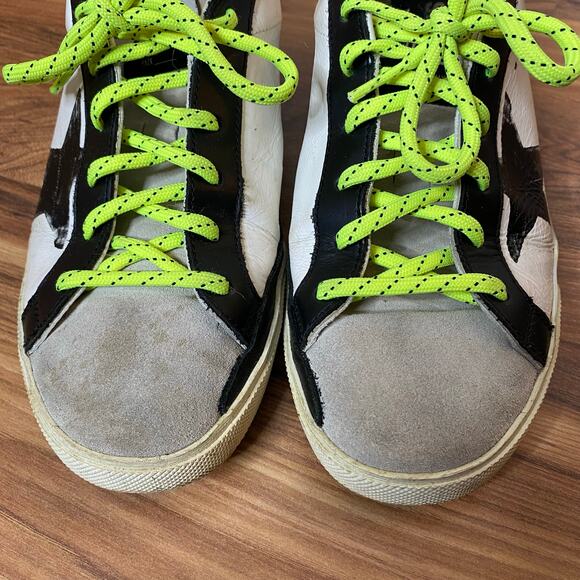 GOLDEN GOOSE Superstar Scribble White Leather Skateboard Sneaker Shoes Size US 8 - Picture 3 of 16